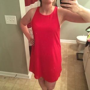 Alice & Olivia red silk dress